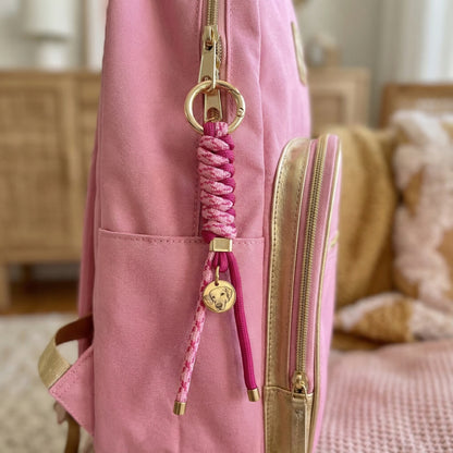 Bag Charm Custom Pet Portrait Engraved, dog mom gift, handmade Wristlet keyring