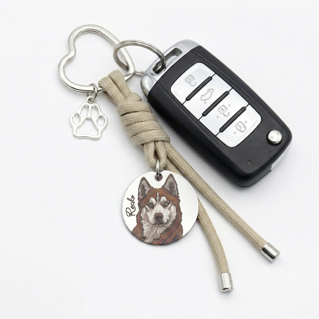 Custom Engraved Pet Keychain | Model 03