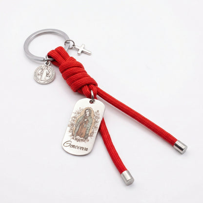 Virgen de Guadalupe Personalize Keychain Color Engraved