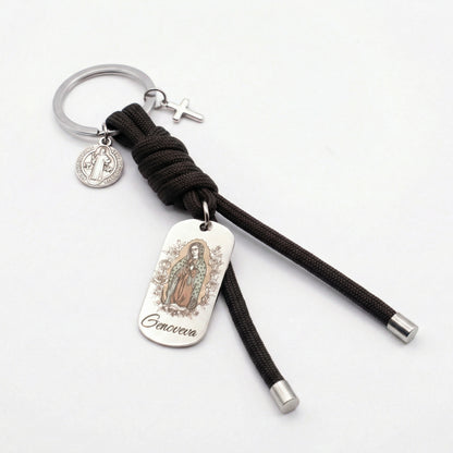 Virgen de Guadalupe Personalize Keychain Color Engraved