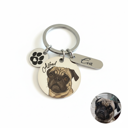 Custom Engraved Pet Keychain | Model 01
