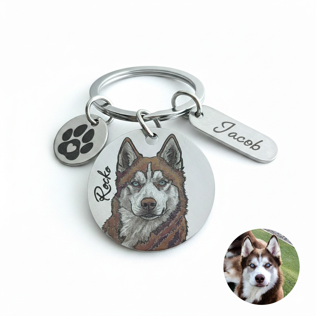 Custom Engraved Pet Keychain | Model 01