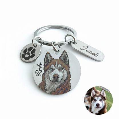 Custom Engraved Pet Keychain | Model 01