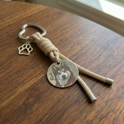 Custom Engraved Pet Keychain | Model 03
