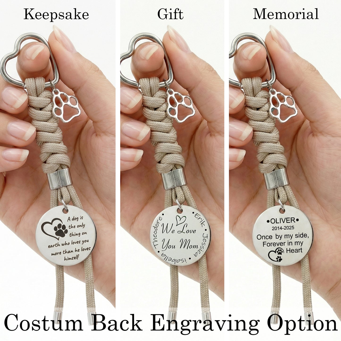 Custom Engraved Pet Keychain | Model 04