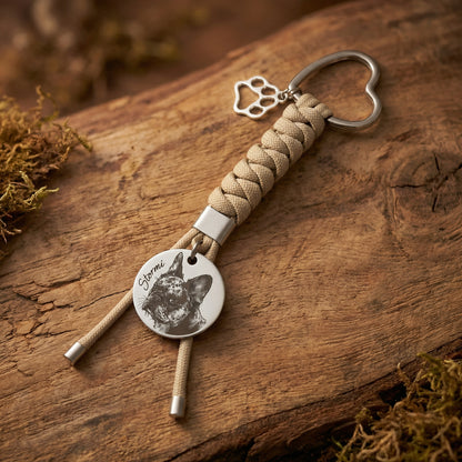 Custom Engraved Pet Keychain | Model 04