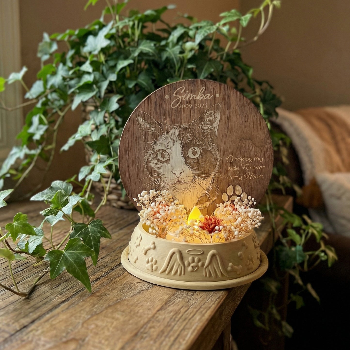 Custom Pet Memorial | Dog Cat Loss Sympathy Keepsake