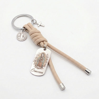 Virgen de Guadalupe Personalize Keychain Color Engraved