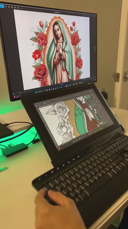 Virgen de Guadalupe Personalize Keychain Color Engraved